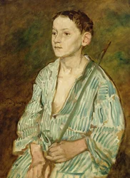 Portret chłopca (olej na papierze na pokładzie)